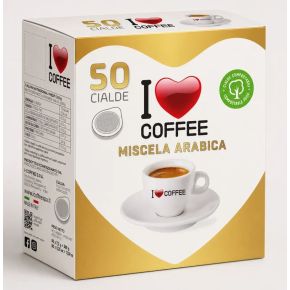 50 Cialde 44mm I Love Coffee miscela Arabica