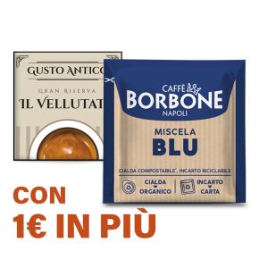 150 Cialde 44mm Borbone Blu + 25 Cialda Gusto Antico Vellutato