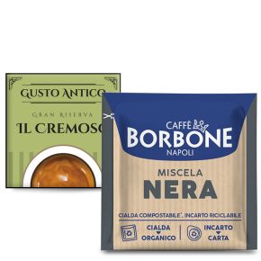 150 Cialde 44mm Borbone Nera + 50 Cialda Gusto Antico Cremoso