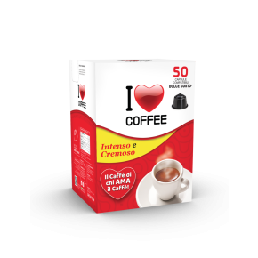 50 Capsule Compatibili Nescafè Dolce Gussto I Love Coffee miscela Rossa