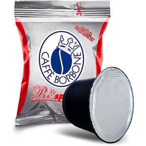 100 Capsule Borbone Rossa per macchine Nespresso + bicchierino di vetro in omaggio