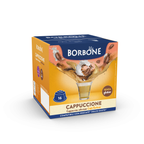 16 CAPSULE CAPPUCCIONE BORBONE COMPATIBILE DOLCE GUSTO 