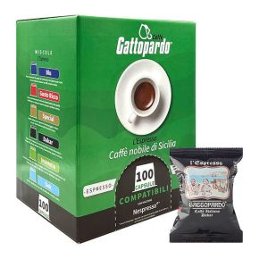 100 Capsule Per Macchine Nespresso Caffè Gattopardo To.Da DAKAR