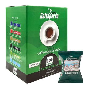 100 Capsule Per Macchine Nespresso Caffè Gattopardo To.Da DEK
