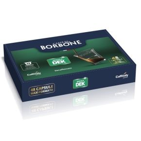 48 CAPSULE DI CAFFE' BORBONE MISCELA DEK  CAFFITALY
