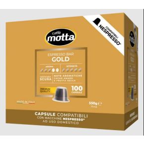100 Capsule per macchine Nespresso Caffè Motta Espresso Gold