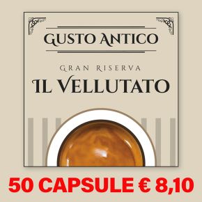 50 Capsule per macchine Nespresso Espresso Gusto Antico il Vellutato