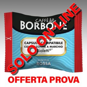 50 Capsule Borbone Rossa compatibili anche per Bialetti alluminio