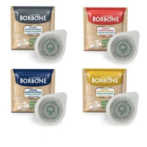 200 Cialde assortite Caffè Borbone 50 Nera - 50 Rossa - 50 Blu - 50 Oro