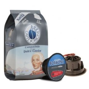 90 CAPSULE DI CAFFE' BORBONE MISCELA NERA COMPATIBILE DOLCE GUSTO + BICCHIERINO DI VETRO IN OMAGGIO