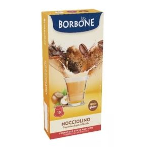 10 CAPSULE NOCCIOLINO BORBONE PER MACCHINE NESPRESSO 