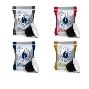 200 Capsule assortite Caffè Borbone per Macchine Nespresso 50 Nera - 50 Rossa - 50 Blu - 50 Oro