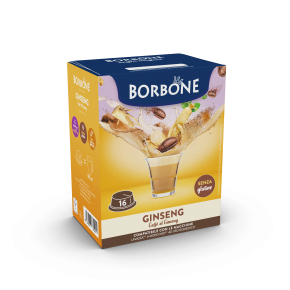 16 CAPSULE CAFFE' AL GINSENG BORBONE  COMPATIBILE A MODO MIO 