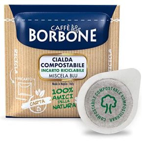 300 Cialde 44mm Borbone blu + 6 Bicchierini Termici in Omaggio