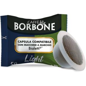 100 Capsule compatibili Bialetti alluminio Caffè Borbone Miscela Light Dek