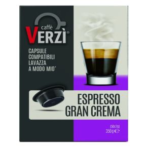 100 Capsule Caffè Verzì Espresso Gran Crema per A Modo Mio
